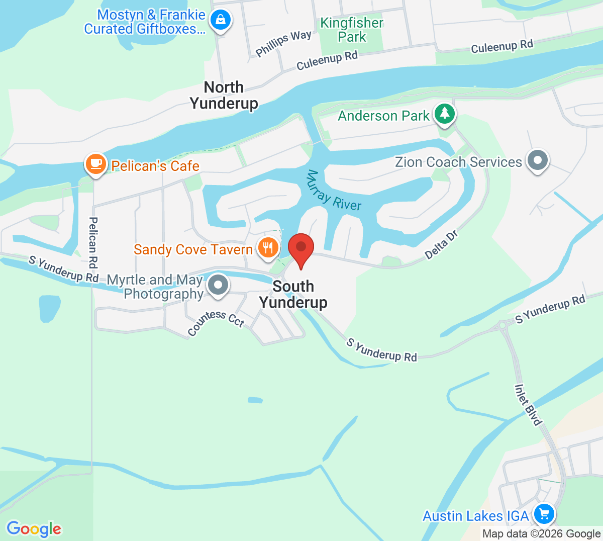 Map of Yunderup Sport and Recreation Club