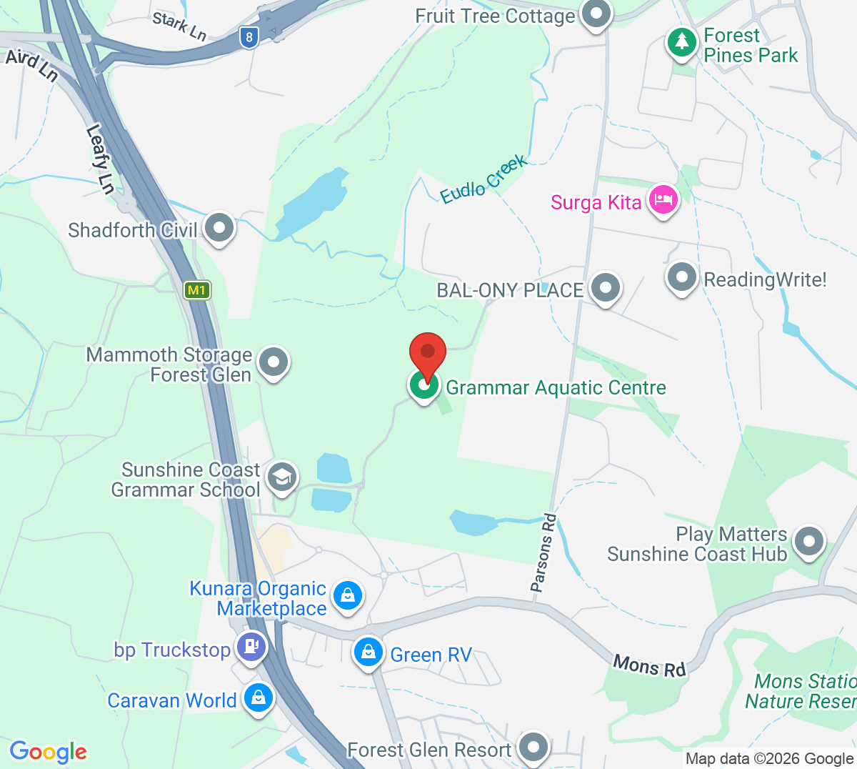 Map of Zoran's Tennis Academy